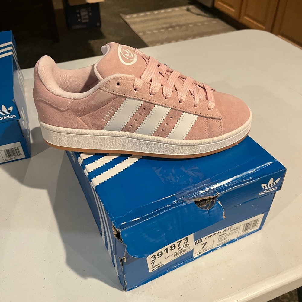 Adidas Pink Suede Sneakers